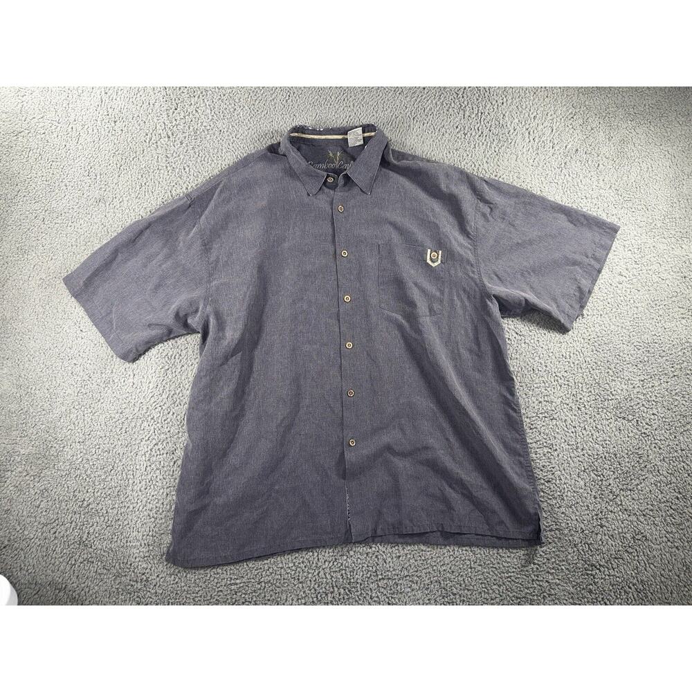 Bamboo Cay Shirt Men 2XL Button Upl Short Sleeve Travel Vacation Resort‎